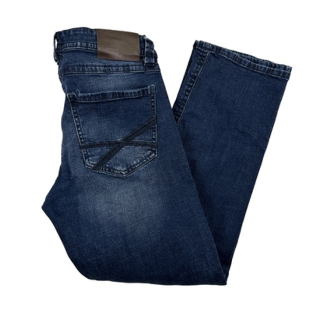 TK Axel Jeans Mens 34x31 Slim Bootcut Mid Rise Stretch‎ Comfort Denim Blue